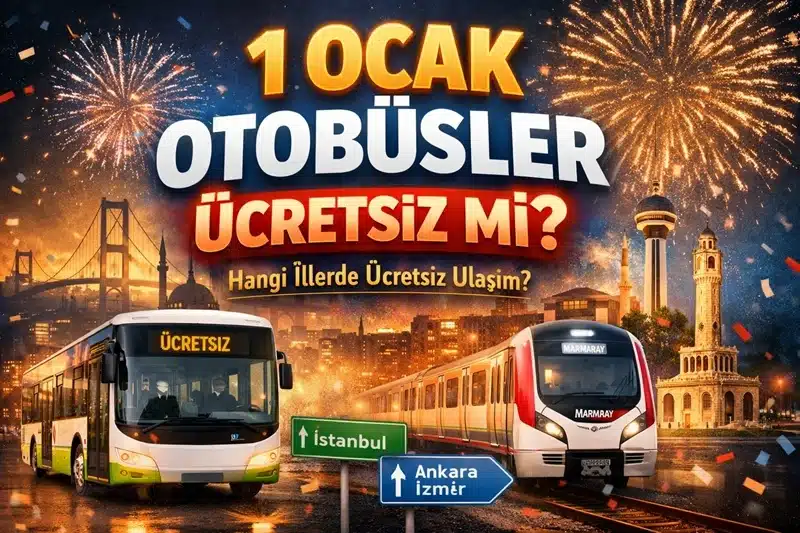 1 Ocak otobüsler ücretsiz mi sorusu yanıt buldu. Hangi illerde