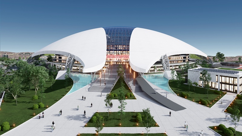 Ankara 50 bin kişilik stadyum projesi kapsamında çalışmalar büyük ölçüde