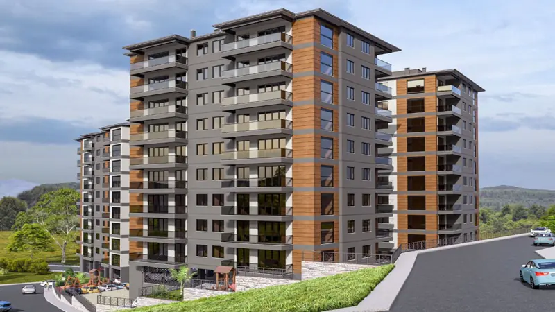Beyaz Park Evleri yüzde 50 peşinatla satışta Beyaz Park Evleri, Rize Merkez Tophane Mahallesi’nde modern mimariyle hayata