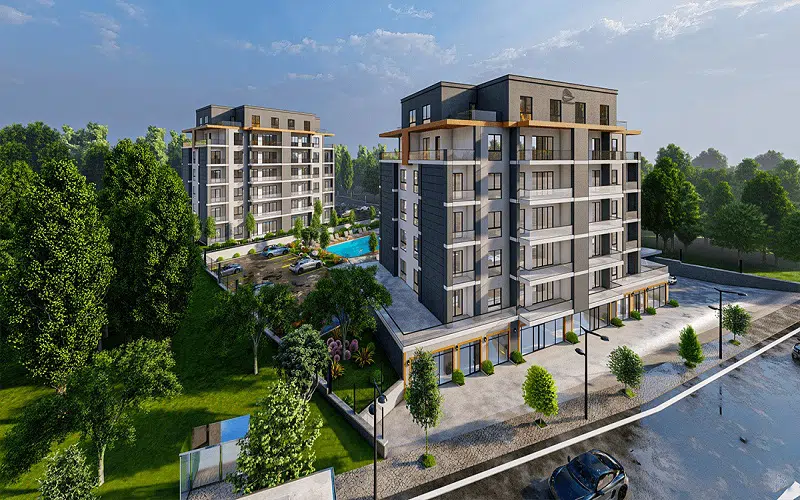 Gezgintaş İnşaat tarafından inşa edilen  Bulvar Meşe Kayapa konut projesinde