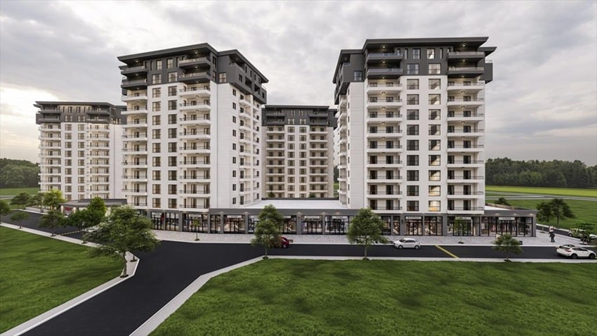 Çelebi Podyum projesi, 3+1 ve dubleks daire seçenekleri, geniş sosyal