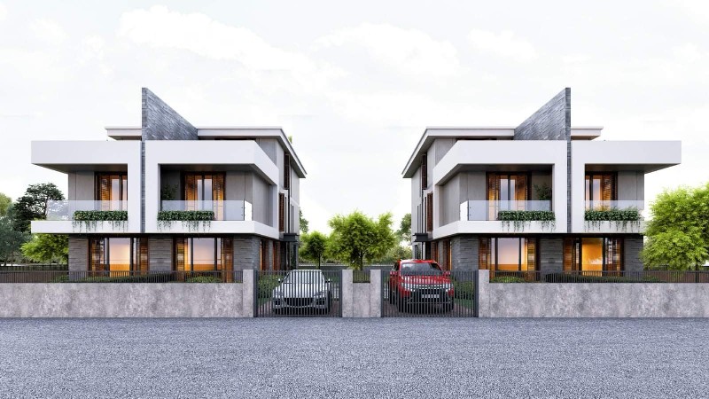 Gürler Yapı Pentre Villaları projesi modern mimari yapısı ve lüks