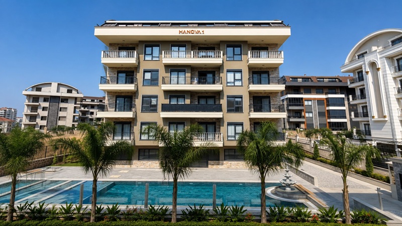 Hanova 1 Alanya, Antalya Alanya Oba Mahallesi’nde modern mimariyle hayata