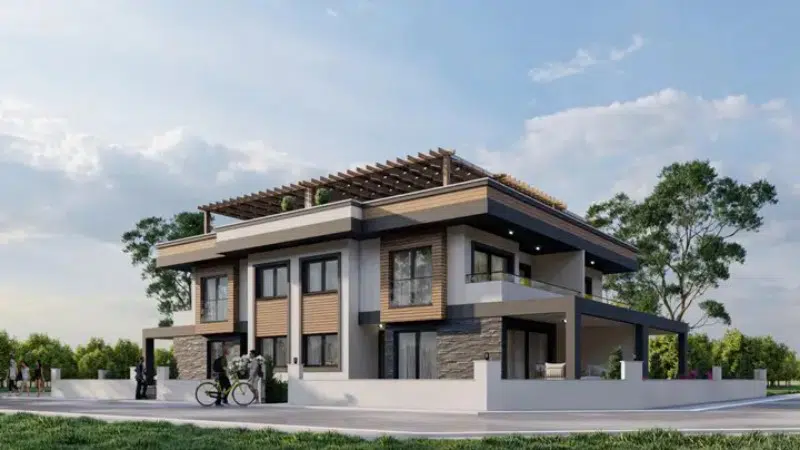 Karaçalı Mirşah Konakları Dalaman projesi modern tasarımı ve geniş donatı