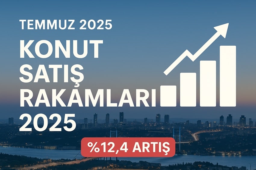 Temmuz 2025’te Türkiye genelinde konut satışları yıllık bazda %12,4 artarak