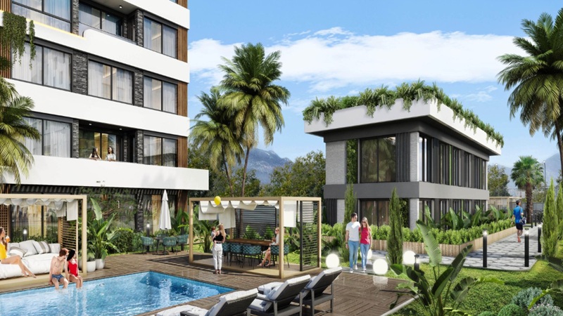 Meri Sunsand, Antalya Alanya Demirtaş’ta modern mimariyle hayata geçirilmektedir. Projede