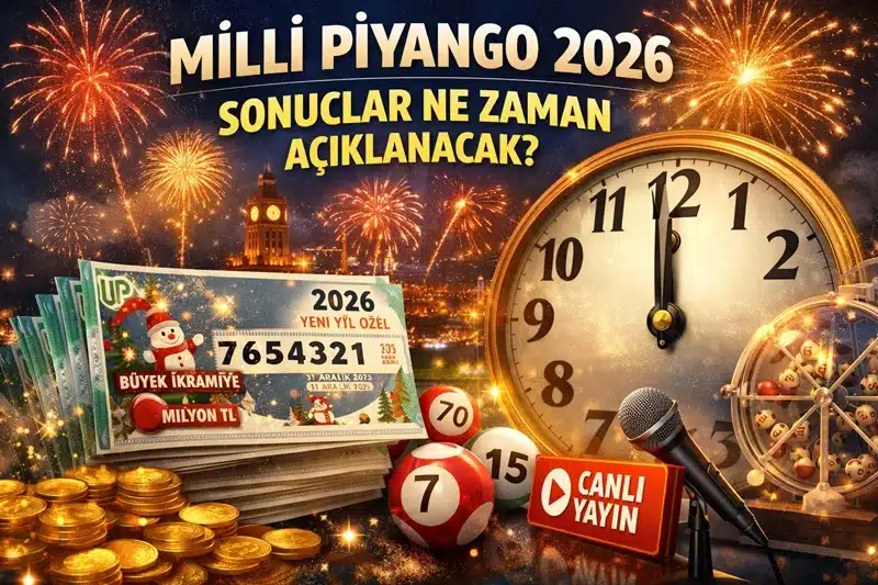 Milli Piyango 2026 yılbaşı özel çekilişi için sonuçların açıklanacağı tarih