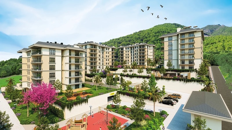 ObaTepe Konakları projesi Alanya Çıplaklı Mahallesi’nde yükseliyor. Daire tipleri, proje