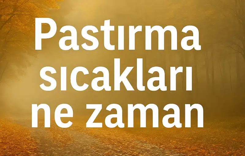 Pastırma sıcakları 2025 ne zaman başlıyor? Meteoroloji uzmanları bu yıl