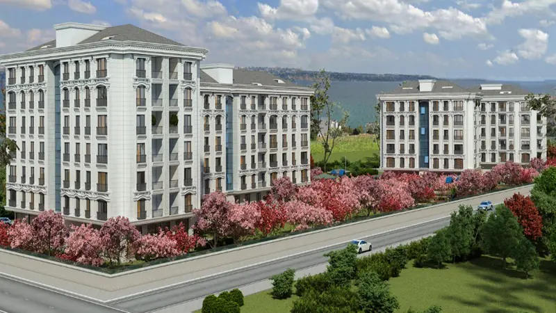 Pera Konakları yüzde 60 peşinatla satışta Pera Konakları, İstanbul Büyükçekmece Mimar Sinan Merkez Mahallesi’nde modern mimariyle