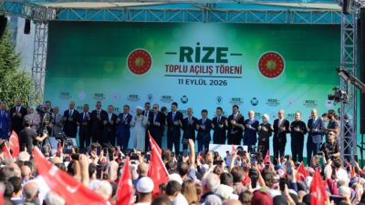 Rize Toki projeleri kapsamında tamamlanan konut, iş yeri ve millet