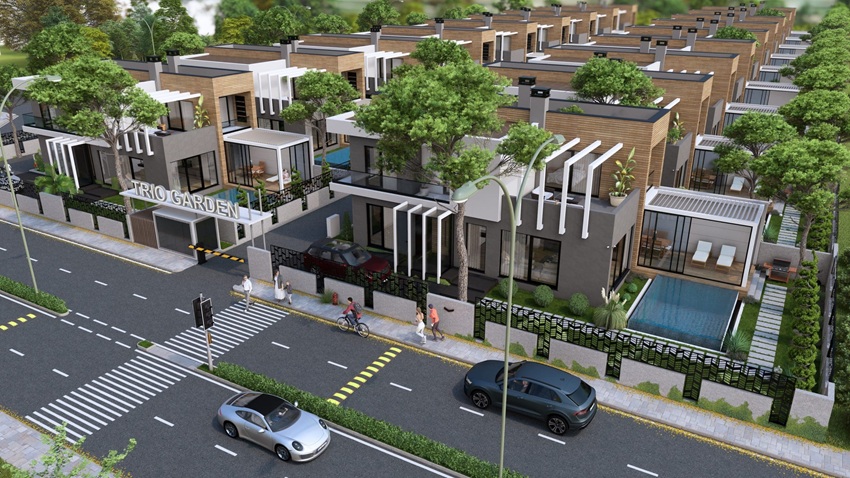 Orakçı Yapı’nın Çorlu’daki yeni projesi Trio Garden, 5+1 dubleks villaları,