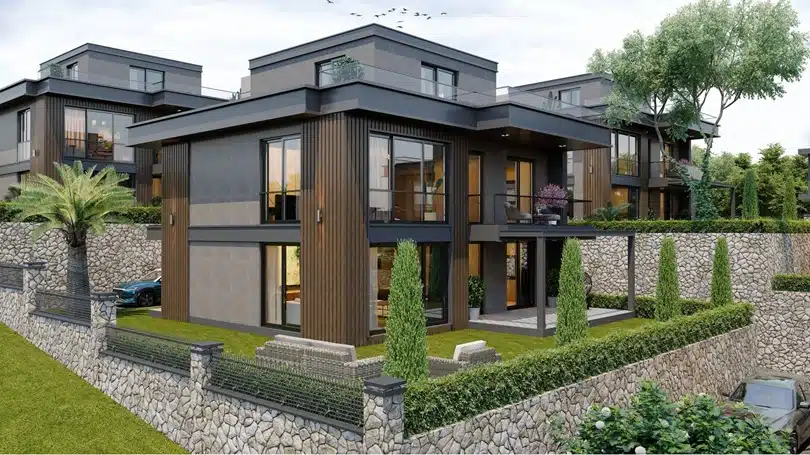 Kocaeli İzmit Kabaoğlu’nda yükselen Vadi Suit Evleri 2, lüks villaları